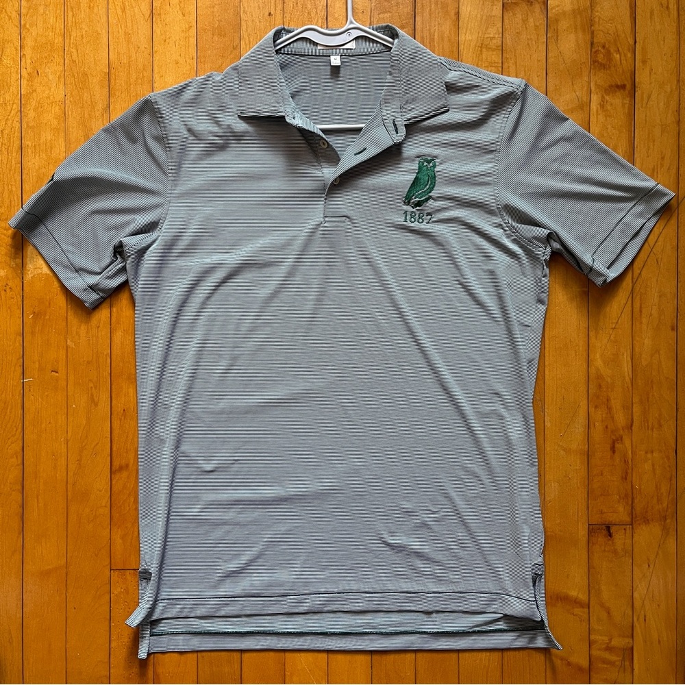 Peter Millar Summer Comfort Short Sleeve Polo Shirt Men's Size M Striped Green